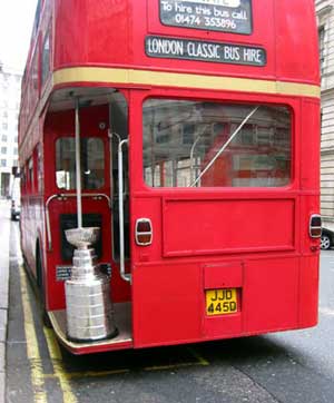 The Stanley Cup rides the double-deckers