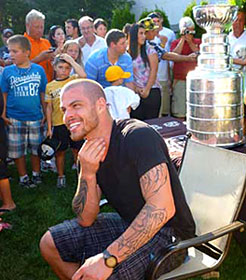 Nathan Horton and Lord Stanley spent some time taking pictures with family and friends.
