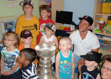 Gregory Campbell and the Stanley Cup spent some time at the Grand River Hospital.