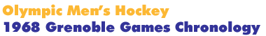 1968 Grenoble Men's Hockey Games Chronology