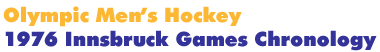 1976 Innsbruck Men's Hockey Games Chronology