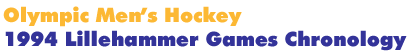 1994 Lillehammer Men's Hockey Games Chronology