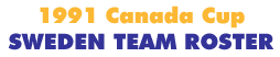 Canada Cup 1991 Sweden Team Roster