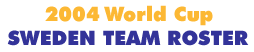2004 World Cup Sweden Team Roster