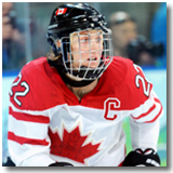 Hayley Wickenheiser ranks first all-time in Olympic and World Championships scoring.
